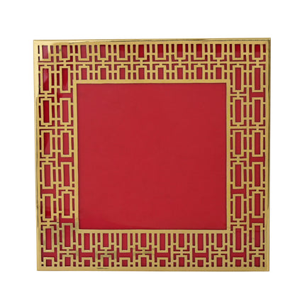 Classic Geometric Brass Photo Frame
