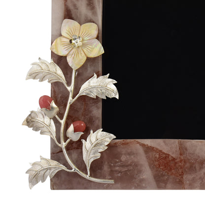 Floral Marble Photo Frame