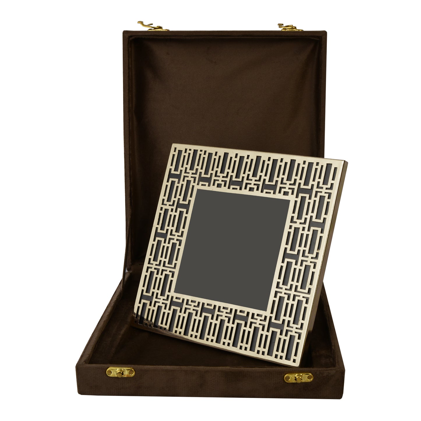 Geometric Brass Photo Frame