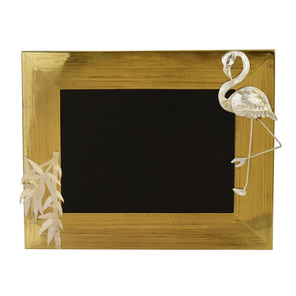 Tropical Flamingo Brass Photo Frame