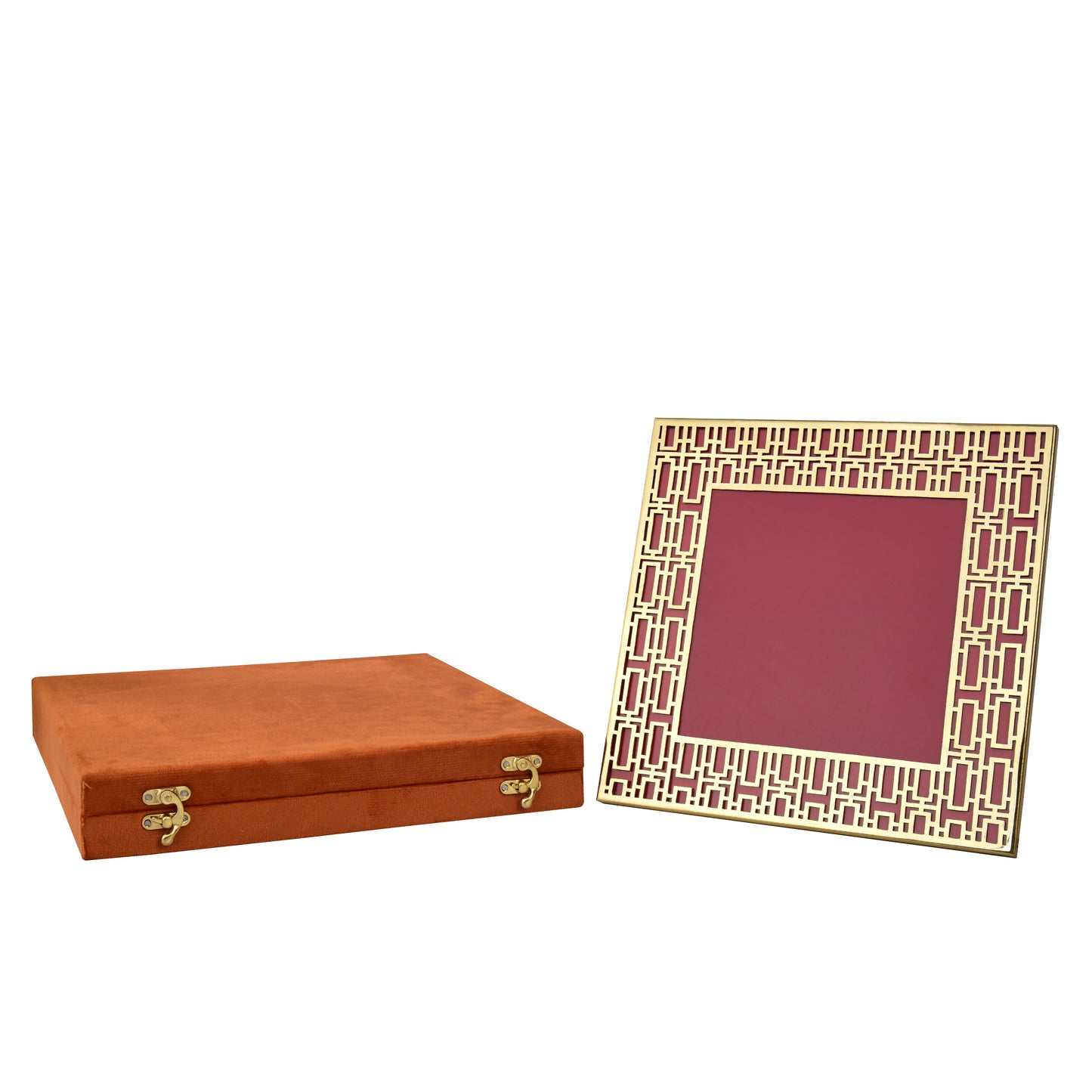 Classic Geometric Brass Photo Frame
