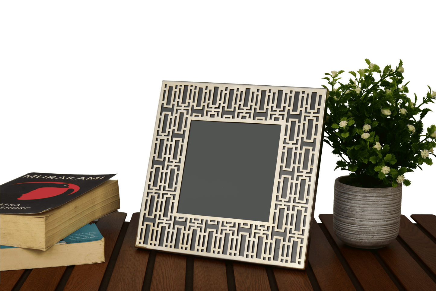 Geometric Brass Photo Frame
