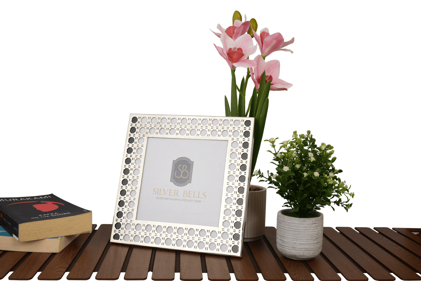 The Zaria Frame – Patterned Silver