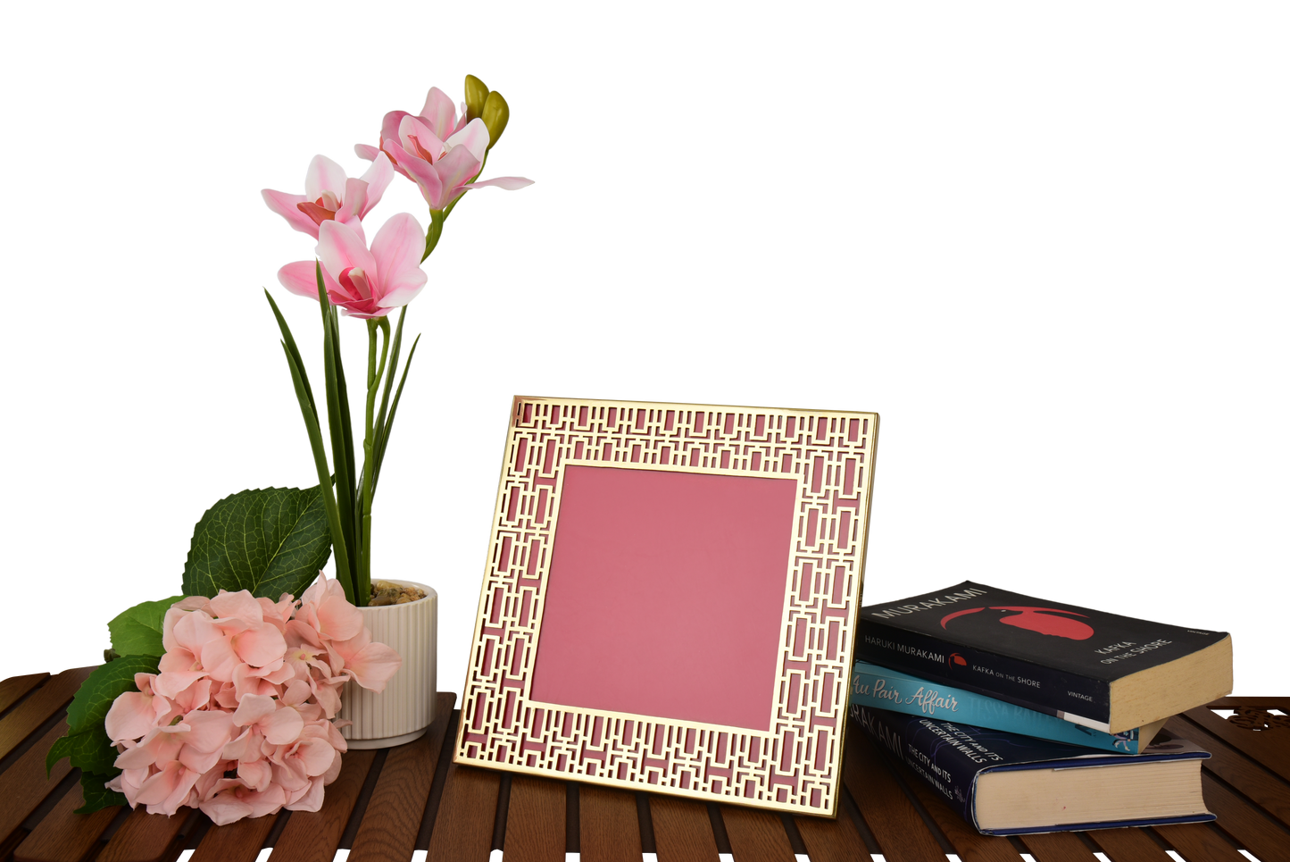 Classic Geometric Brass Photo Frame