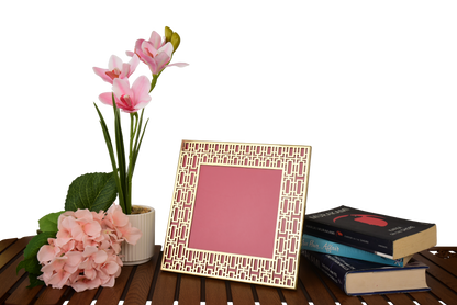 Classic Geometric Brass Photo Frame