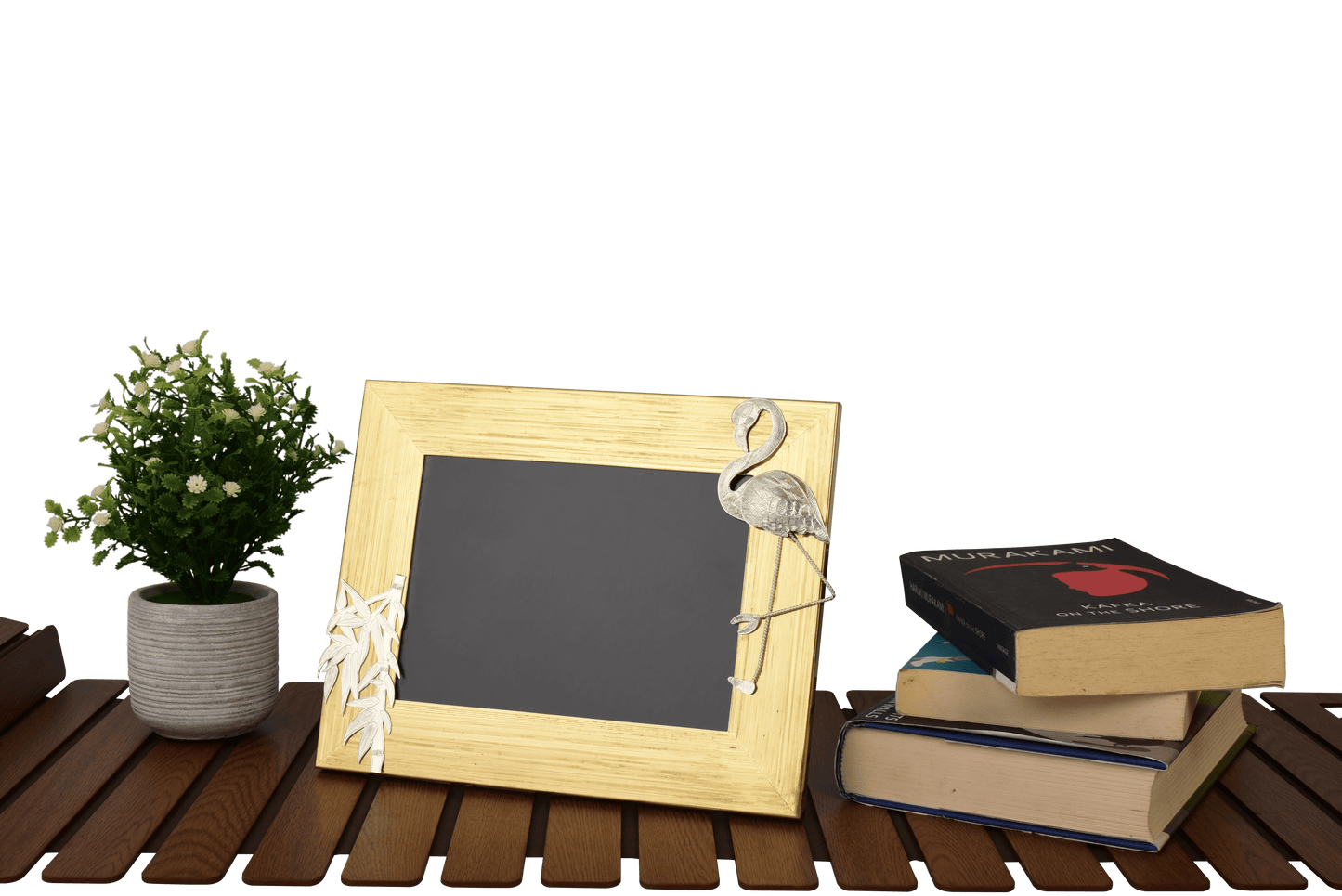 Tropical Flamingo Brass Photo Frame